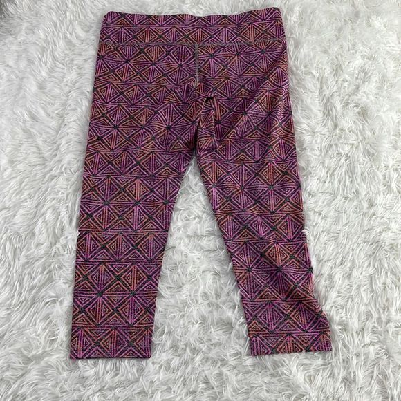 Women’s Victoria Secrets Pink Yoga Multicolored Crop Logo Legging’s (S) DY22 - Picture 2 of 8